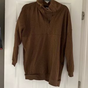 Brown old navy half zip sweater